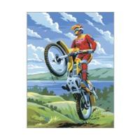 royal langnickel painting by numbers kit motocross motorbike rider