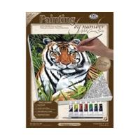 royal langnickel painting by numbers artist canvas tiger in hiding