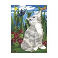 royal langnickel painting by numbers kit kitten flowers and butterfly