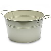 round steel party tub grey 36cm