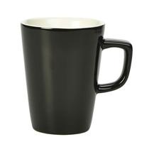 royal genware latte mug black 12oz 340ml single