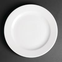 Royal Porcelain Classic White Wide Rim Plates 240mm Pack of 12