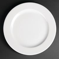 Royal Porcelain Classic White Wide Rim Plates 260mm Pack of 12