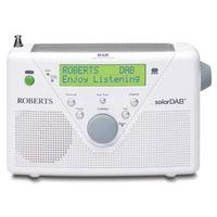 roberts radio solardab 2 dabfm rds digital solar radio in white