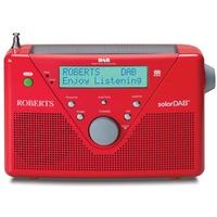 Roberts radio SolarDAB 2 DAB/FM RDS digital solar radio in Red