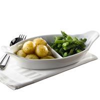 Royal Genware 2 Division Vegetable Dish 32cm (Single)