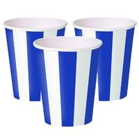 Royal Blue Stripe Party Cups