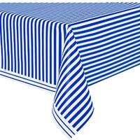 Royal Blue Stripe Party Table Cover
