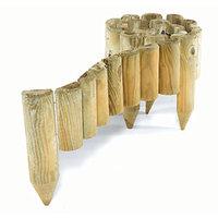Rowlinson Easy Fix Spiked Timber Half Log Border Roll Pack of 4 - 1800 x 150 mm