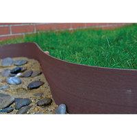 Rowlinson ULTIM8 Edge Timber Effect PVC Border Edging Brown Pack of 2 - 150 x 6000 mm