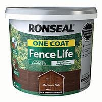Ronseal One Coat Fence Life Medium Oak 9L