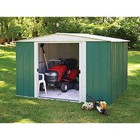 rowlinson metal apex shed without floor 10x8