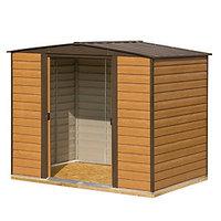 rowlinson woodvale metal apex shed with floor 8x6