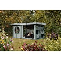 Rowlinson Connor Double Door Leisure Chalet Grey - 17 x 8 ft