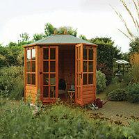 rowlinson ryton double door octagonal summerhouse 8 x 6 ft