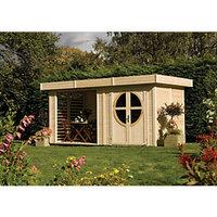 rowlinson connor double door garden cabin 17 x 8 ft