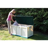 Rowlinson Plastic Storage Box Bench Green & Cream - 5 x 2 ft