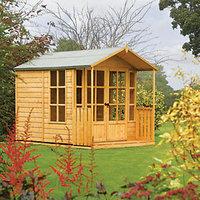 Rowlinson Arley Double Door Summerhouse with Veranda - 7 x 7 ft