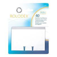 rolodex business card sleeve clear pack of 40 s0793540