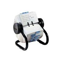 Rolodex Classic 500 Rotary File Metal Open with 500 57x102mm Cards 178x159x133mm Black Ref 66704