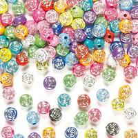 rose sparkle beads per 3 packs