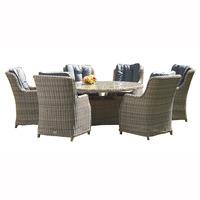 royal craft wentworth 6 seater oval highback comfort dining set