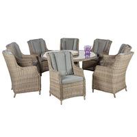 royal craft wentworth 8 seater round highback comfort dining set