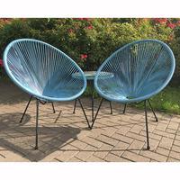 royal craft monaco egg chair set blue