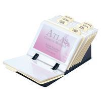 Rotadex Business Card File with 50 Sleeves and A-Z Index Black