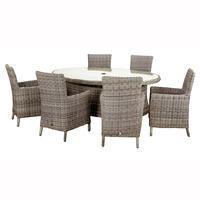 Royal Craft Wentworth 6 Seater Oval Carver Dining Set
