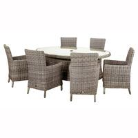 royal craft wentworth 6 seater oval carver dining set