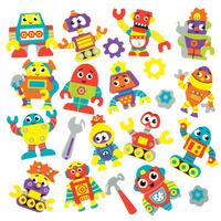 robot foam stickers pack of 120