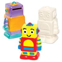 Robot Ceramic Coin Banks (Box of 10)