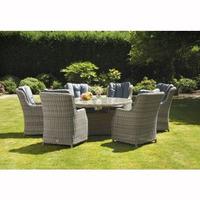 Royal Craft Wentworth 6 Seater Round Highback Comfort Dining Set