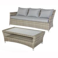Royal Craft Windsor Classic 3 Seater Sofa and Coffee Table Set