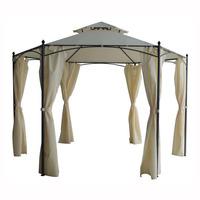 Royal Craft Arabian Deluxe 3.5m Hexagonal Cream Gazebo