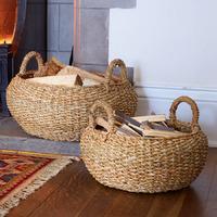 round jute works baskets set of 2