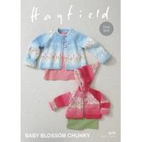 round neck and hooded coats in hayfield baby blossom chunky 4678