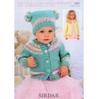Round Neck Cardie and T Bag Hat in Sirdar Snuggly Baby Crofter DK and Snuggly DK (1997)