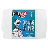 Robinson Young Safewrap Swing Bin Liners 1220 x 760 mm White 20 Sacks