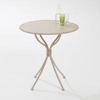 Round Garden Table made from Powder Pink Metal