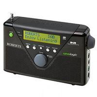 Roberts UNOLOGIC BLK DAB Radio with Built In Battery Charger Black