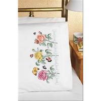 Rose Garden Pillowcase Pair Stamped Embroidery-20X30 230371