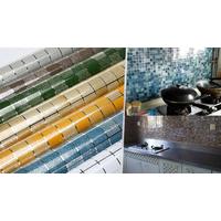 rolls of anti oil mosaic wallpaper 7 colours
