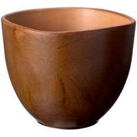 Rounded Square Wood Effect Plant Pot (H)12.5cm (Dia)16cm