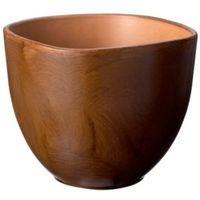Rounded Square Wood Effect Plant Pot (H)15cm (Dia)20cm