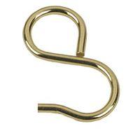 Rothley Brass-Plated Steel Sliding Hook Pack of 4