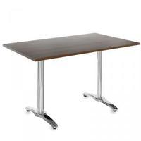 Roma aluminum rectangular beech table