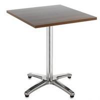 Roma aluminum Square beech table 70 x 70