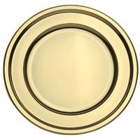 round gold plastic party platter